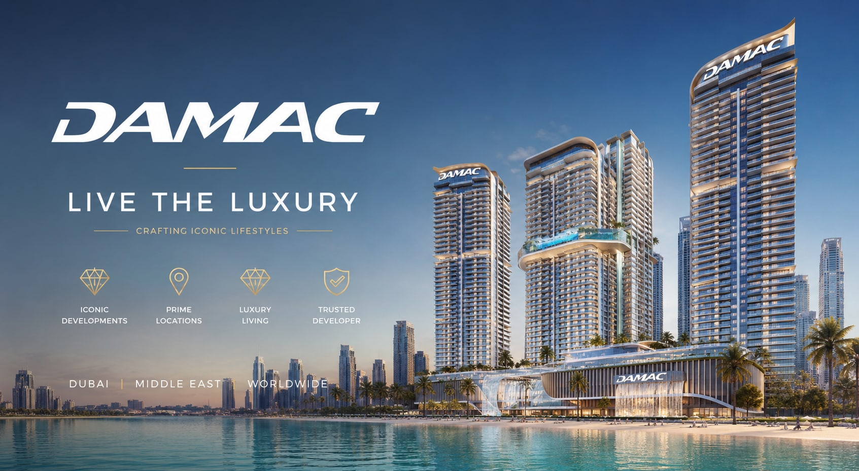 DAMAC Properties developer profile featuring luxury residential communities in Dubai