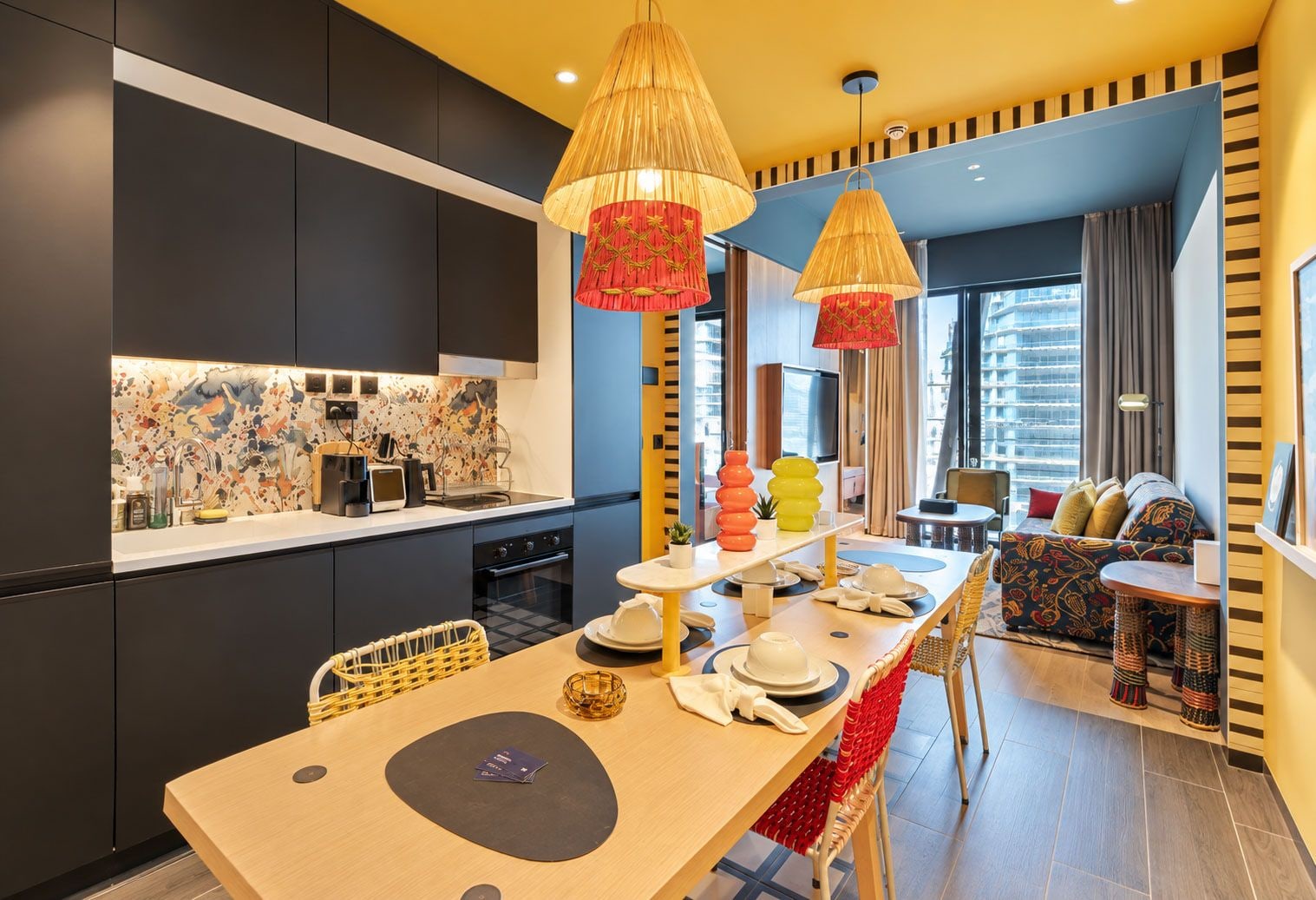Furnished high floor 1 bedroom apartment in mama shelter luxury family residences ii business bay dubai exteriors media