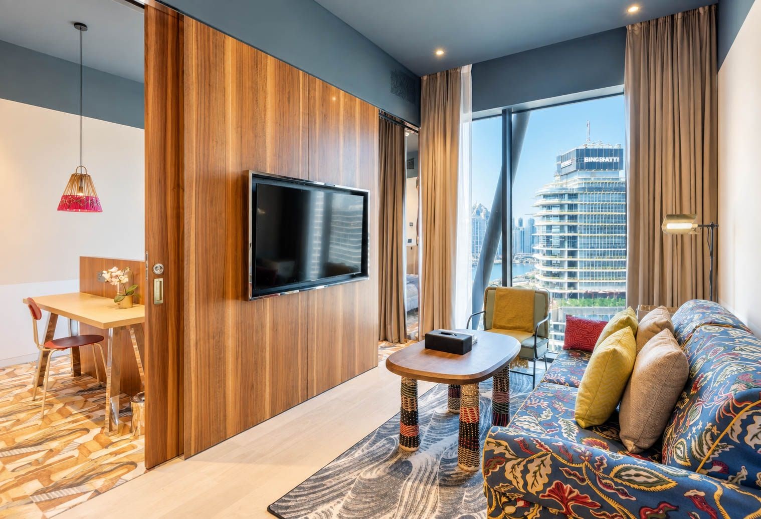 Furnished high floor 1 bedroom apartment in mama shelter luxury family residences ii business bay dubai interiors media