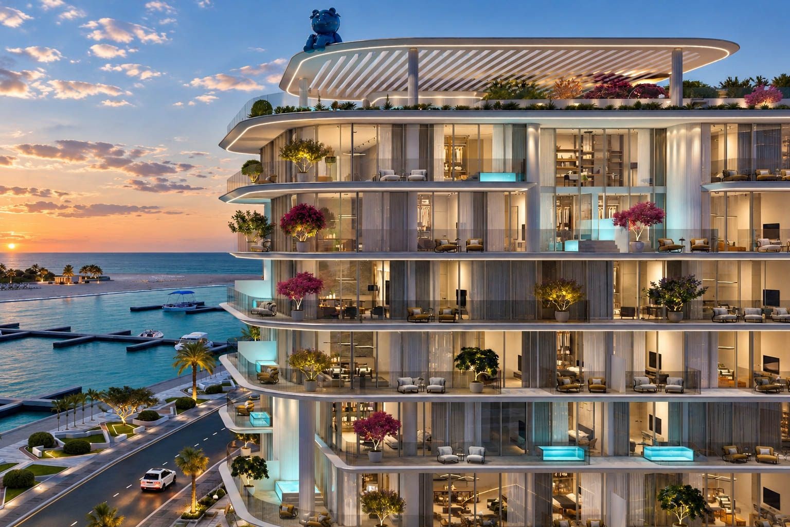 1-Bedroom Hotel Apartment with Waterfront Views in Villa del Garda, Dubai Islands