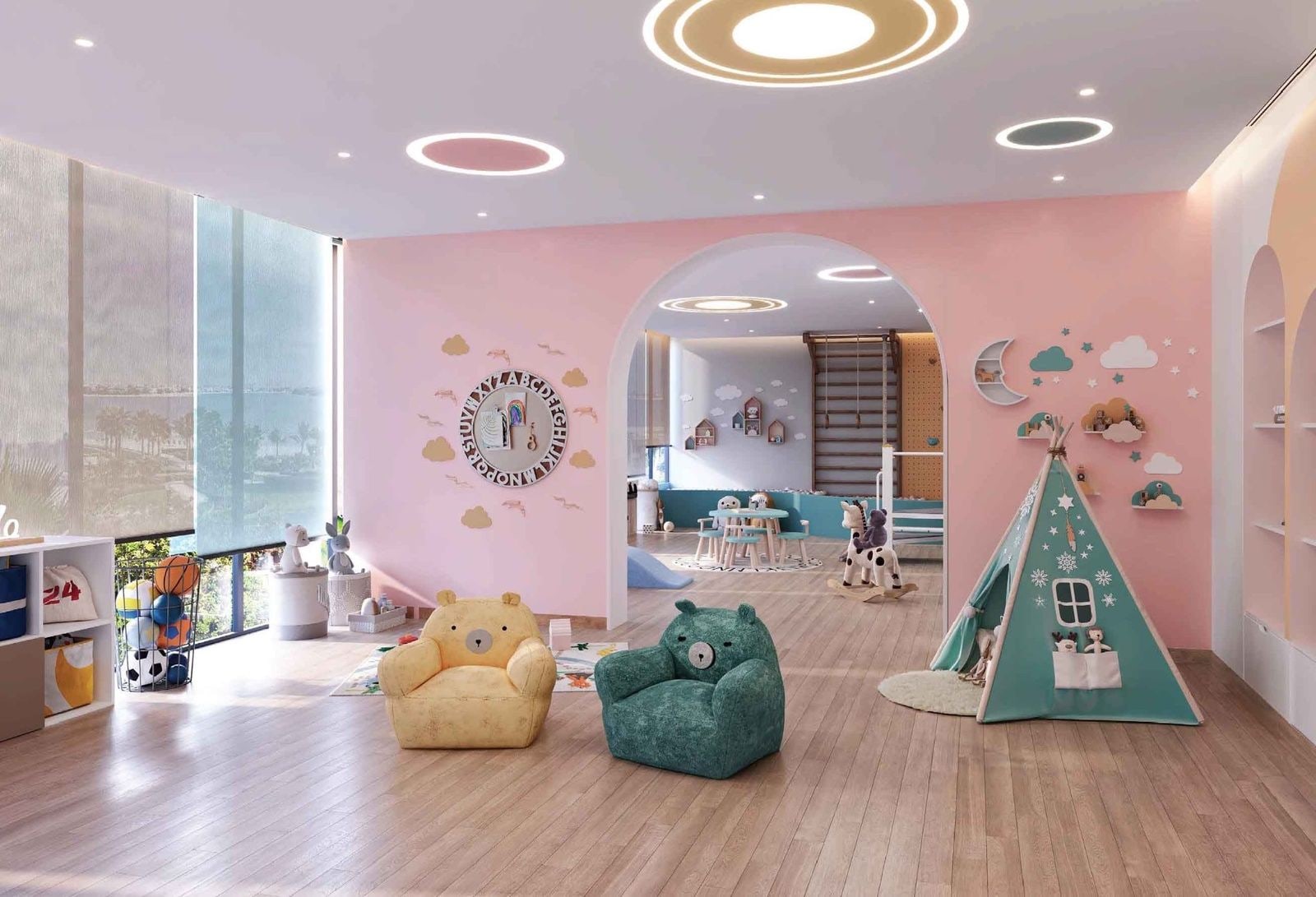 High floor studio apartment with a skyline view in azizi milan heights tower g city of arabia dubai exteriors 1 media