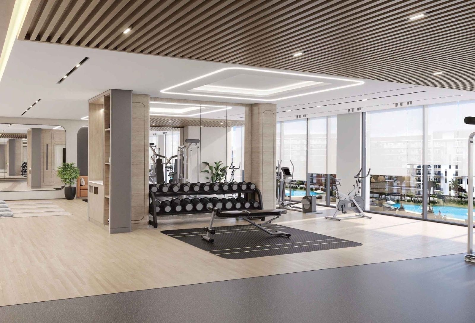 High floor studio apartment with a skyline view in azizi milan heights tower g city of arabia dubai exteriors 1 media