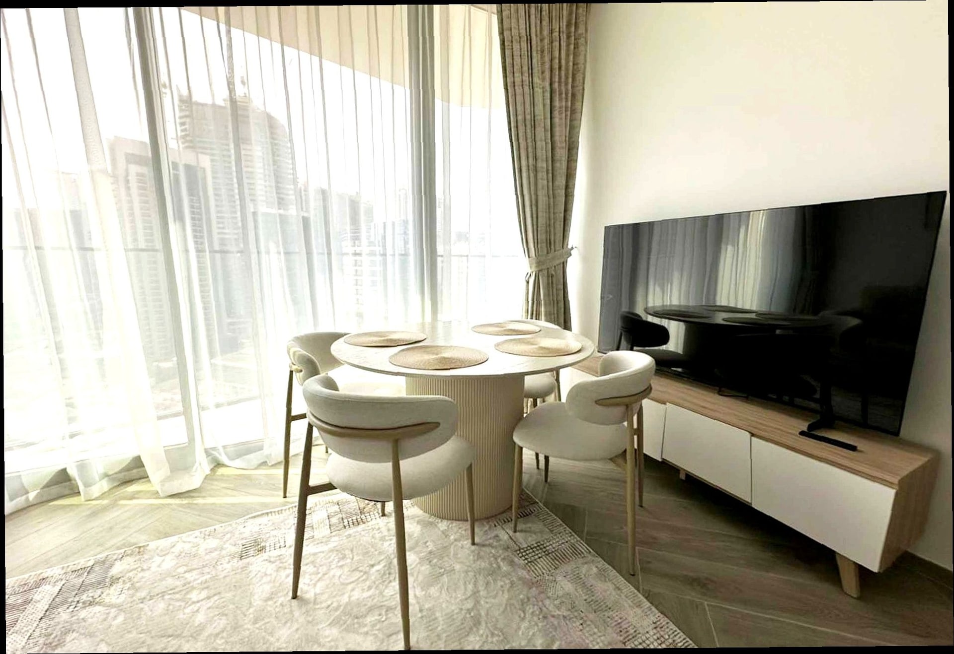 Furnished Canal Skyline View Apartment in Peninsula Three, Business Bay, Dubai interiors