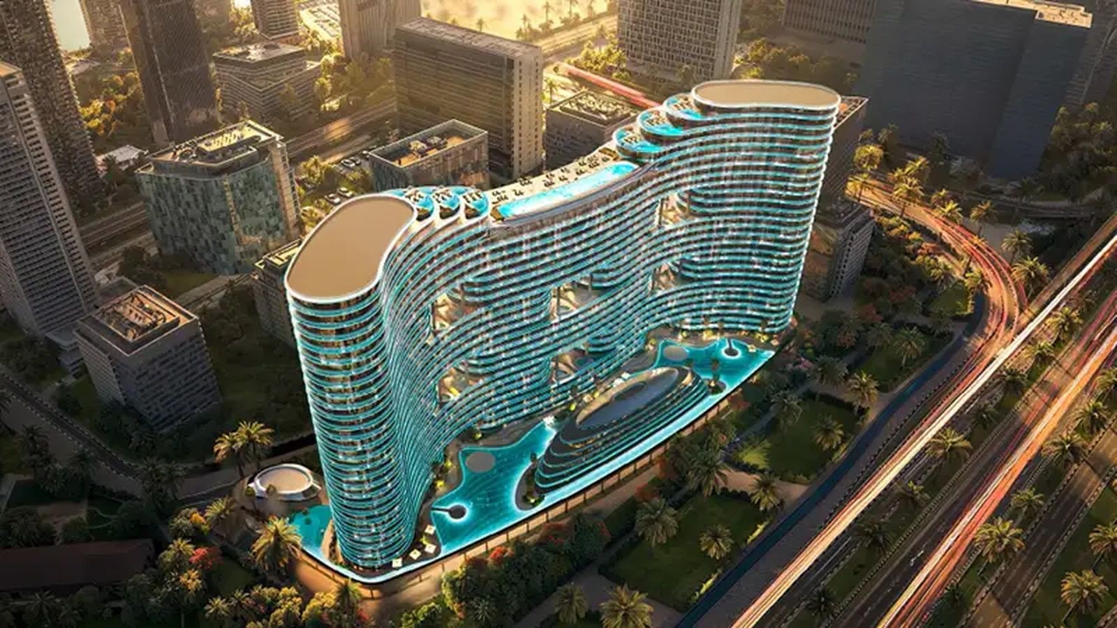 Elegant high floor studio apartment in binghatti aquarise business bay dubai exteriors 1 media item
