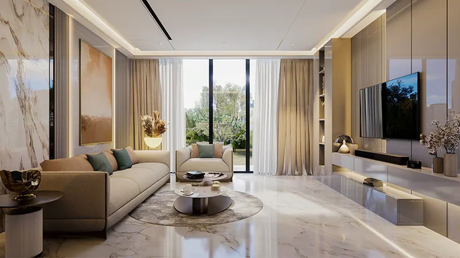 High floor studio apartment with community view in samana hills tower a dubai industrial city exteriors samana hills