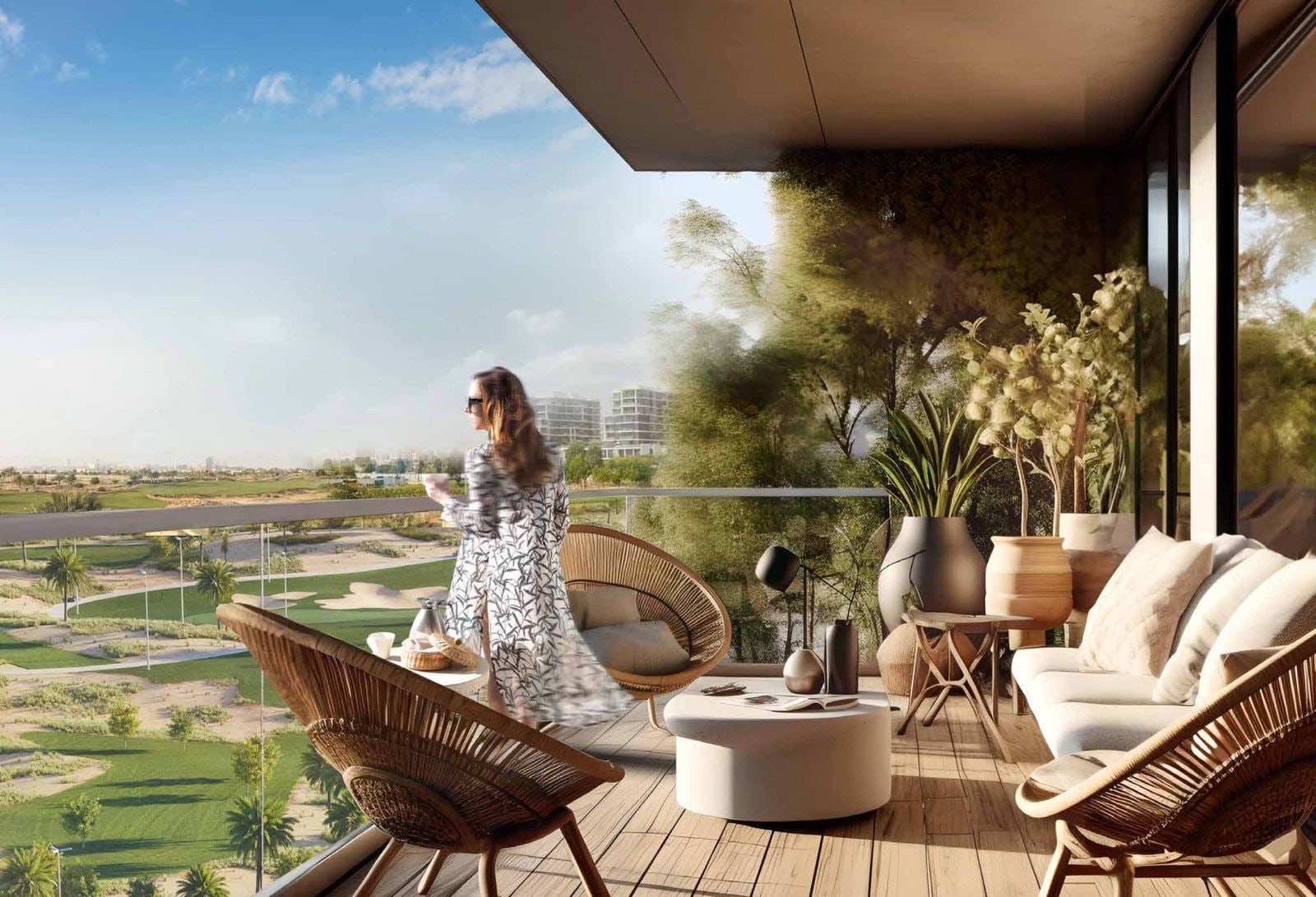 High floor 2 bedroom apartment with golf pool views in golf greens 2 tower a damac hills dubai exteriors 1 media item