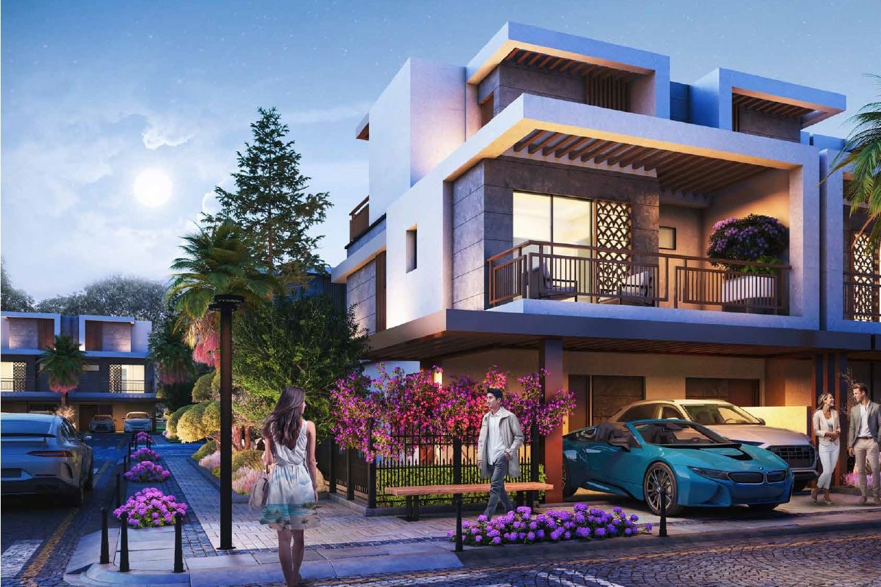 4 bedroom corner unit townhouse in violet 4 damac hills 2 akoya by damac dubai exteriors 1 media item