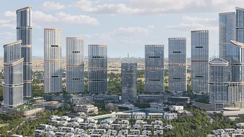 1br maid apartment with downtown lagoon view in skyscape aura sobha hartland 2 dubai exteriors skyscape altius 1 media