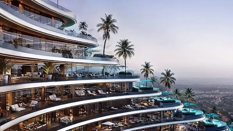 2-Bedroom Apartment with Skyline & Marina Views in Binghatti Skyflame 2,Majan, Dubai