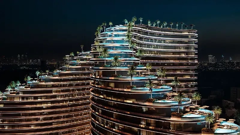 Studio apartment with downtown skyline views in binghatti skyflame 2 majan dubai exteriors 1 media item