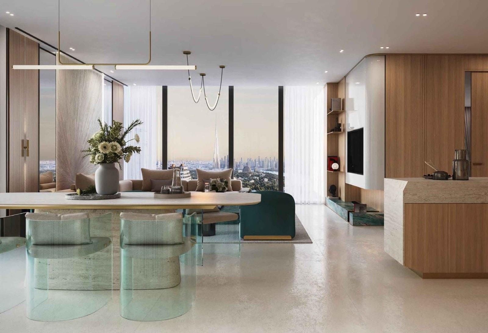 2-Bedroom Apartment with Burj & Skyline Views in Binghatti Cullinan, Al Jaddaf, Dubai