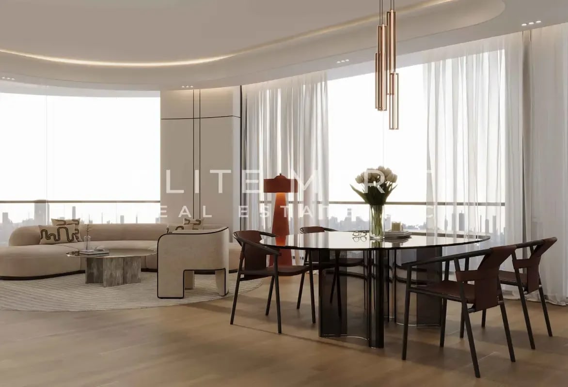 High floor studio apartment with pool view in binghatti skyrise business bay dubai exteriors binghatti skyrise tower b
