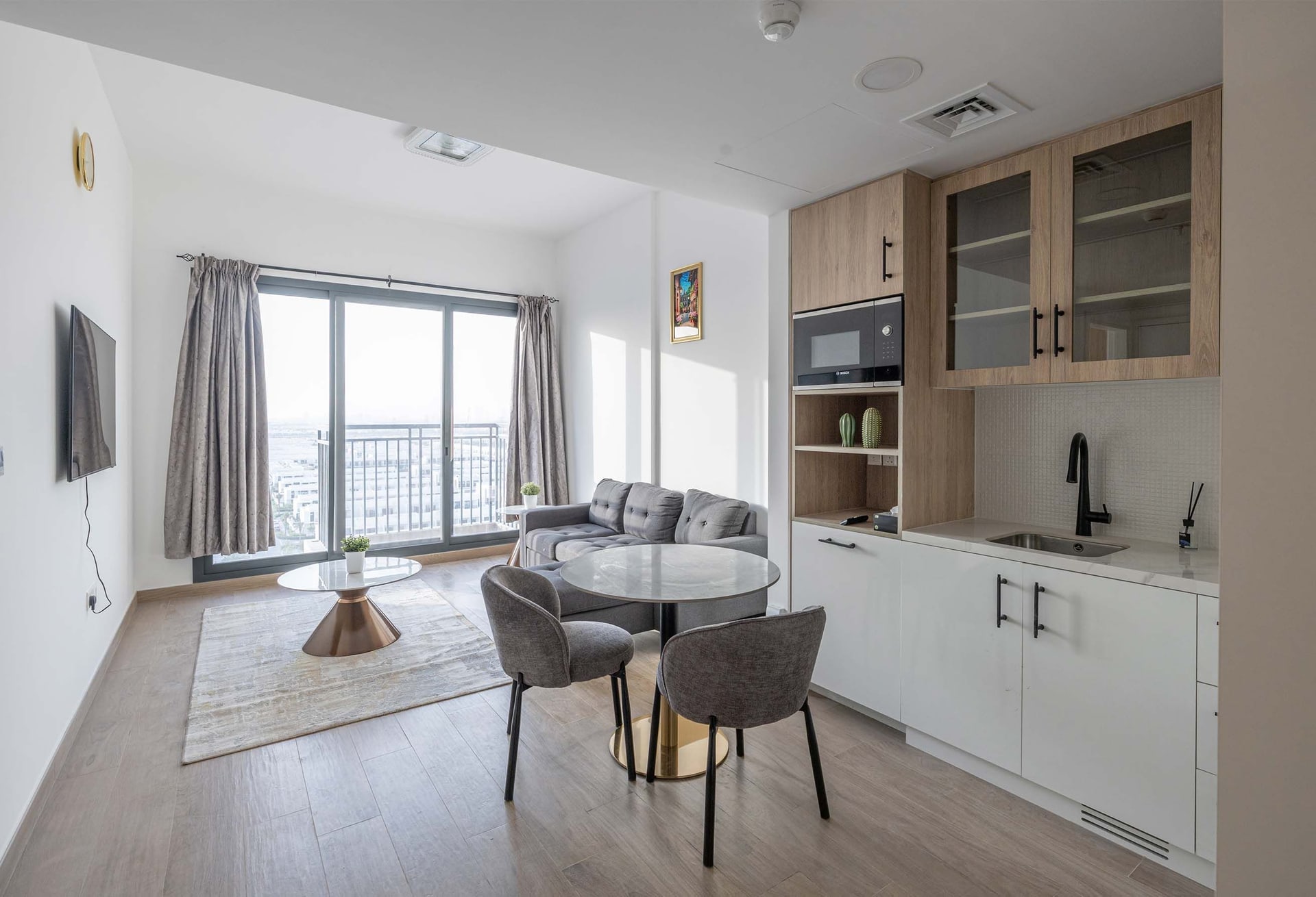 Open-Plan Living and Dining Apartment in Liva, Town Square, Dubai interiors