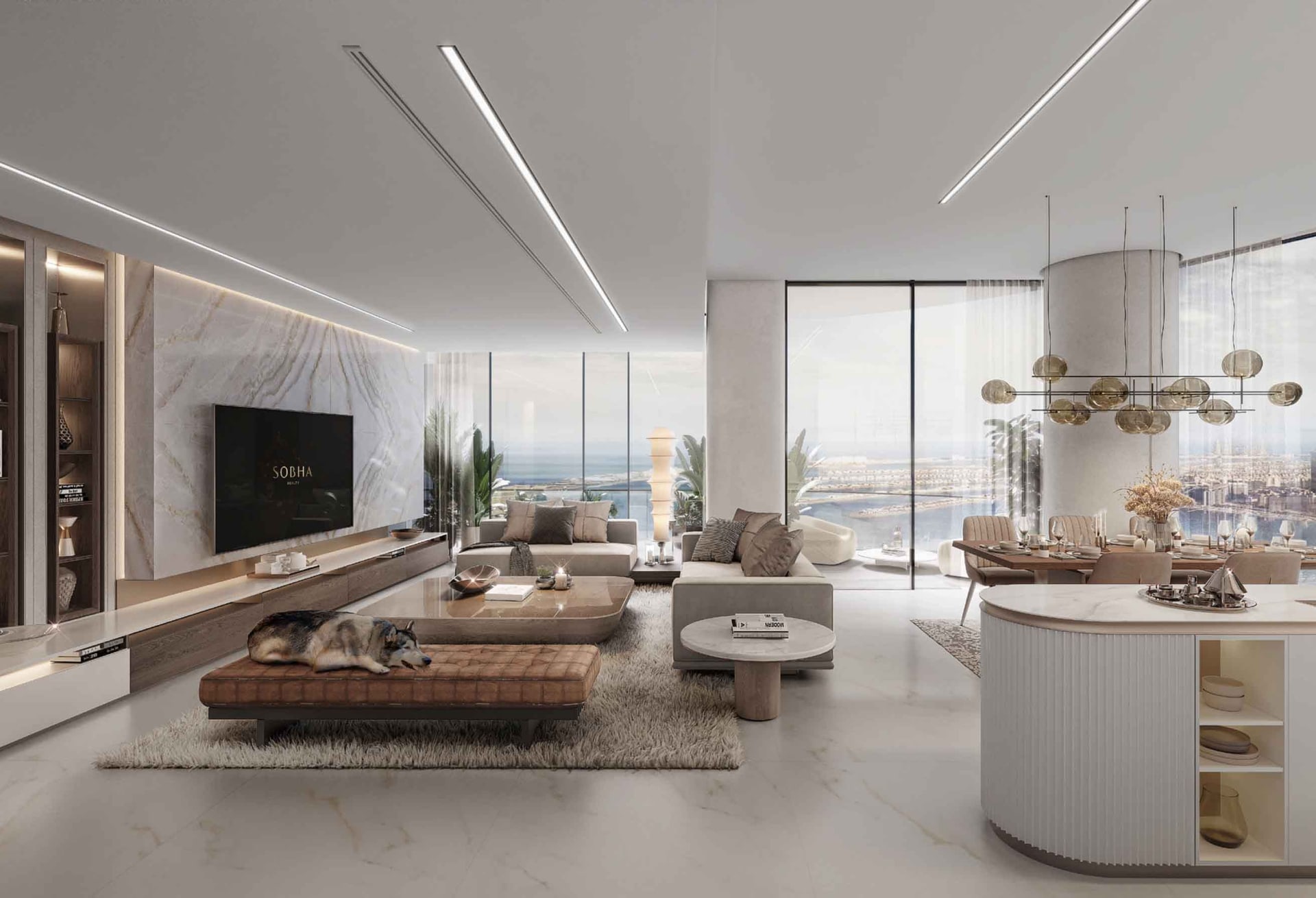 High Floor Apartment with Stunning Sea View in Sobha Seahaven Tower B, Dubai Harbour interiors
