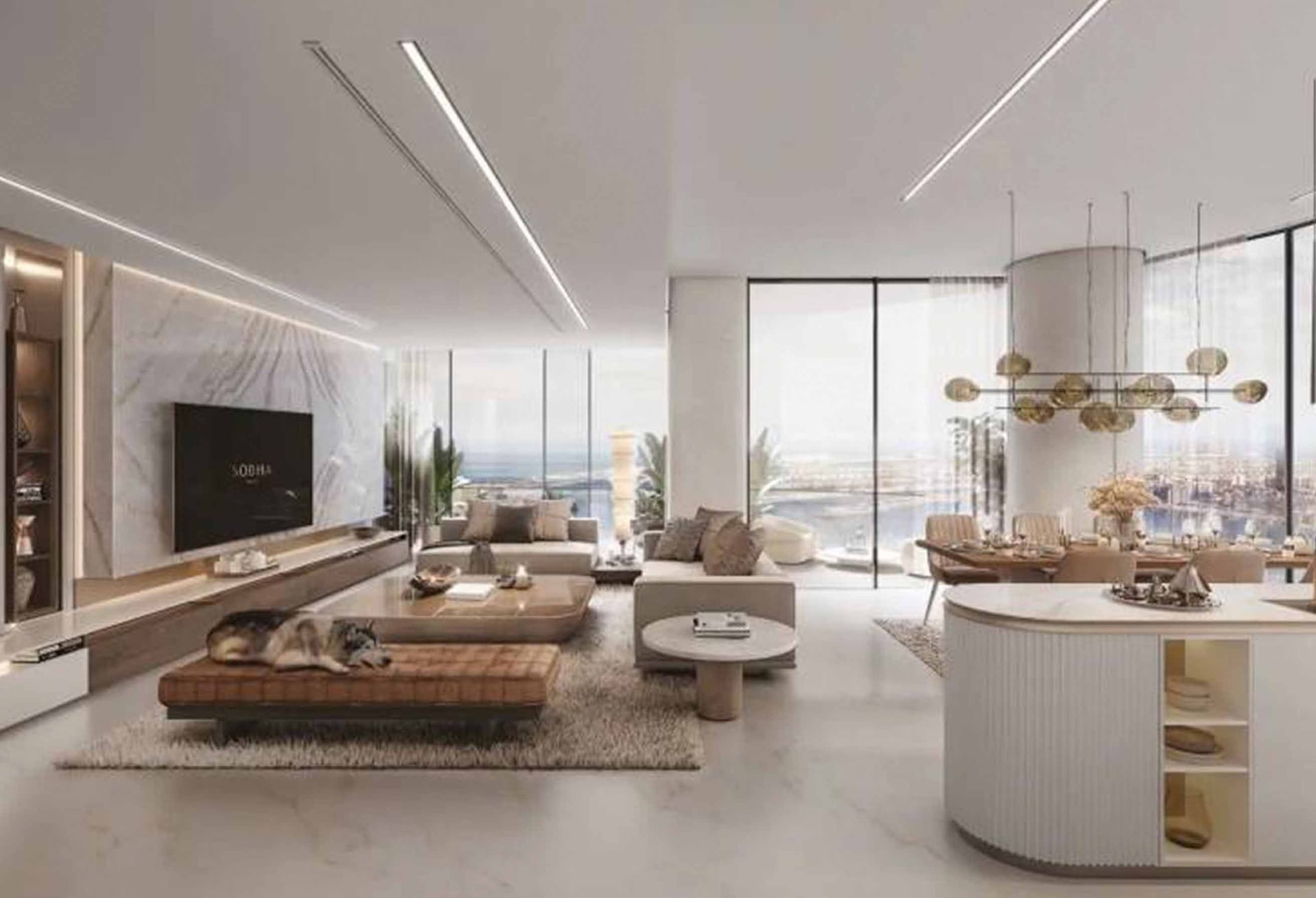 Full Sea View 3-Bedrooms Apartment with Maid's Room in Sobha Seahaven Tower A