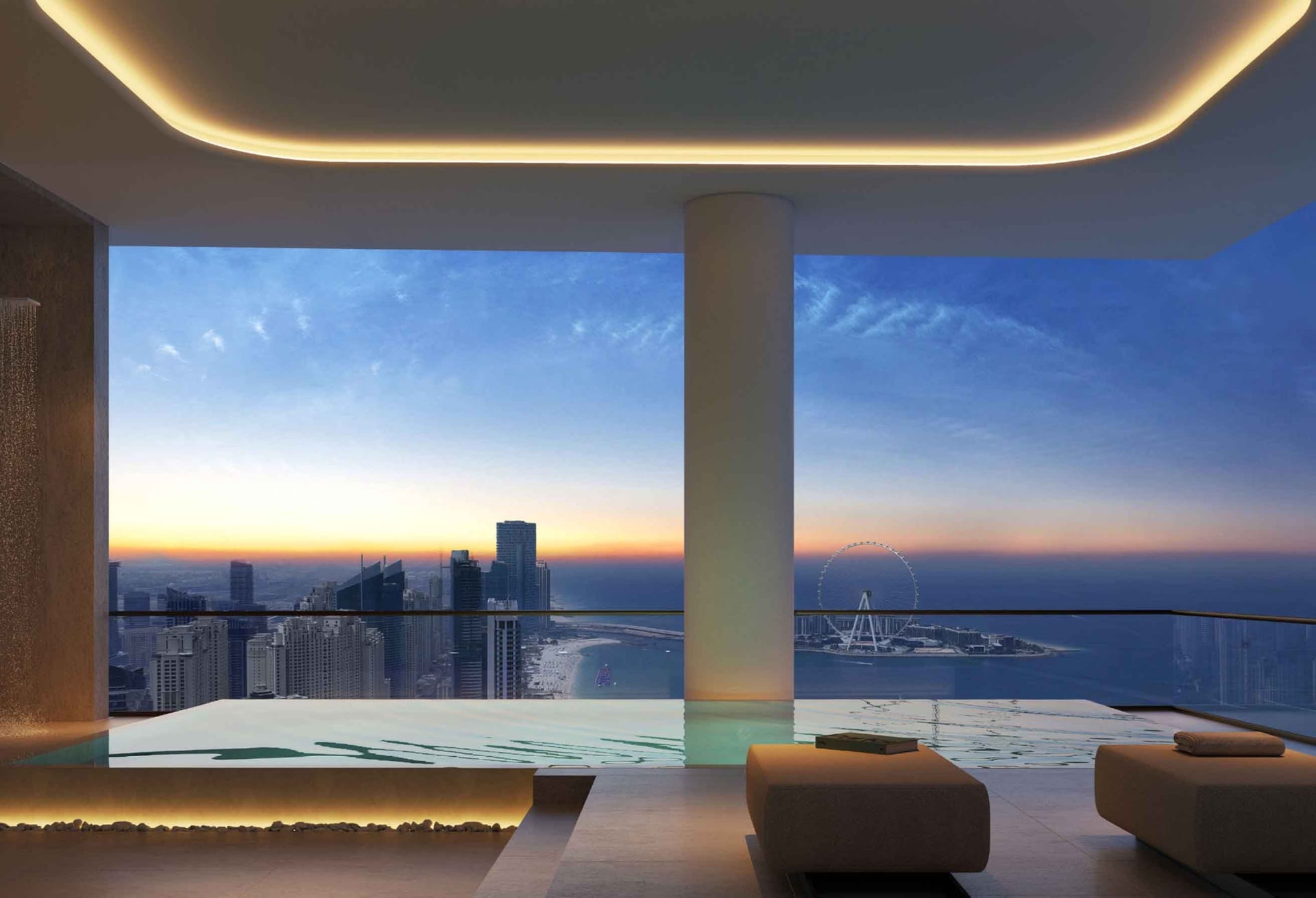 3-Bedroom Penthouse with Private Pool and Full Sea View in Sobha Seahaven Tower A
