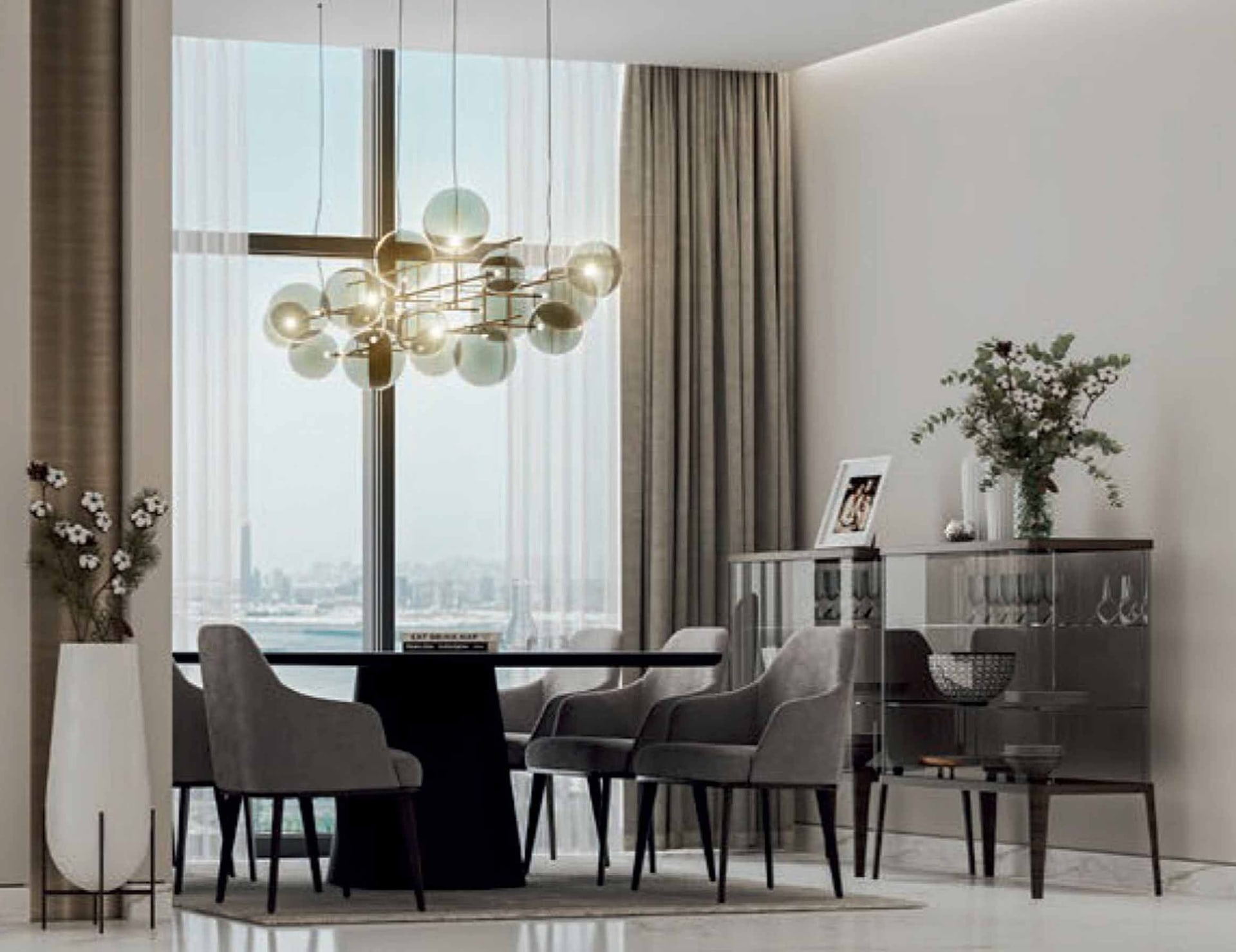 High Floor Apartment with Water View in 330 Riverside Crescent, Sobha Hartland 2, Dubai interiors