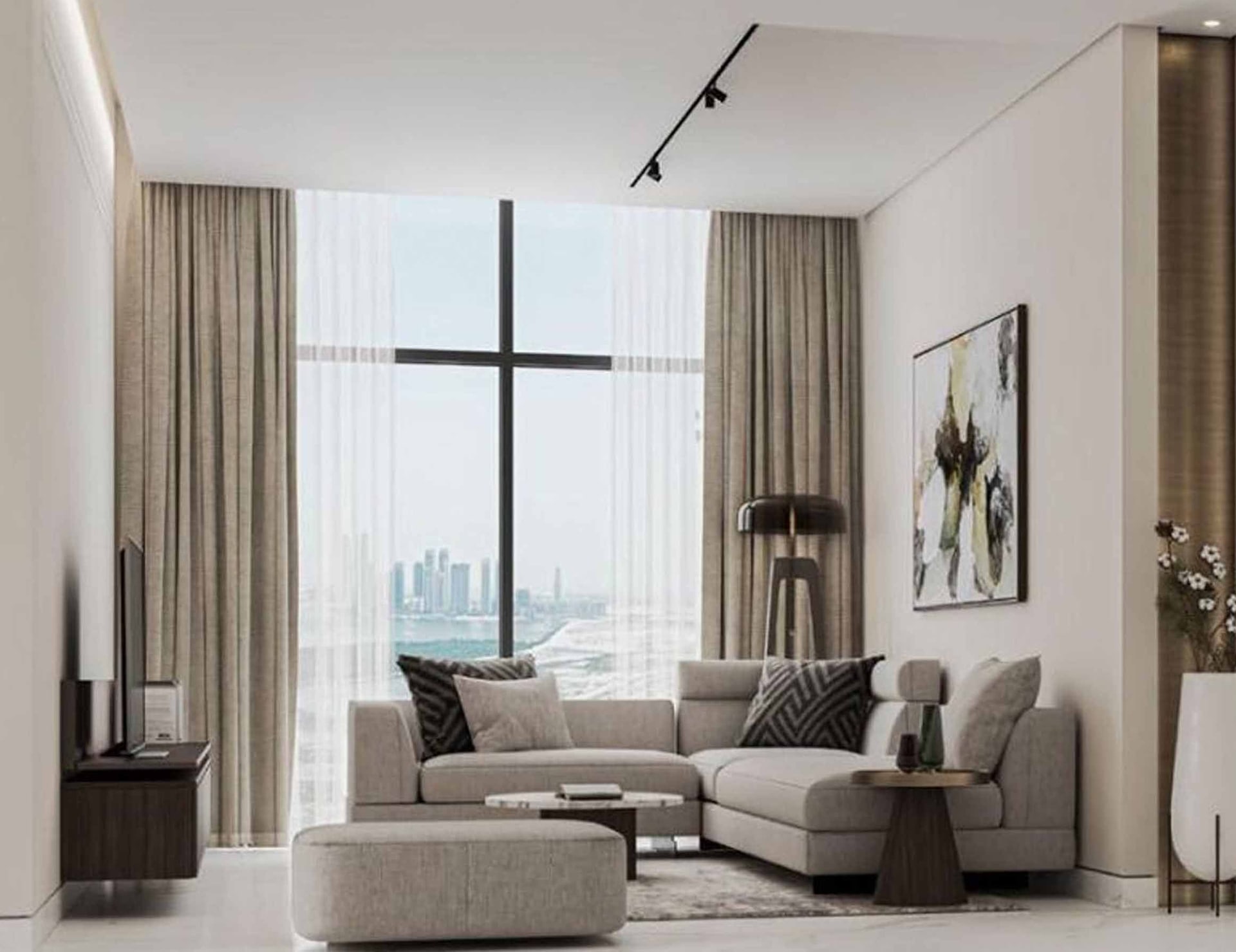 High Floor Apartment with Water View in 330 Riverside Crescent, Sobha Hartland 2, Dubai interiors