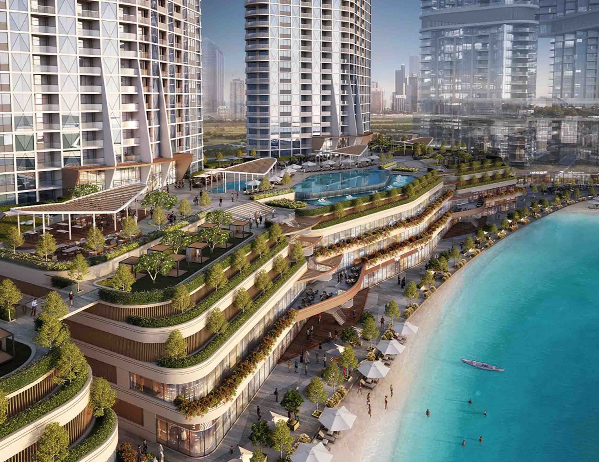 Lagoon and Skyline View Apartment in 330 Riverside Crescent