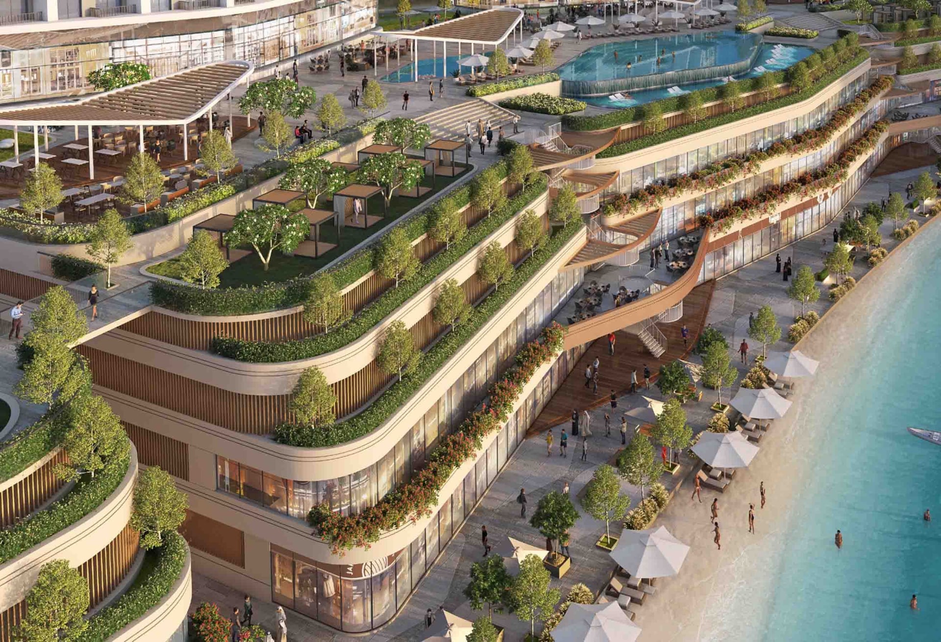 Lagoon and Skyline View Apartment in 320 Riverside Crescent, Sobha Hartland 2, Dubai exteriors