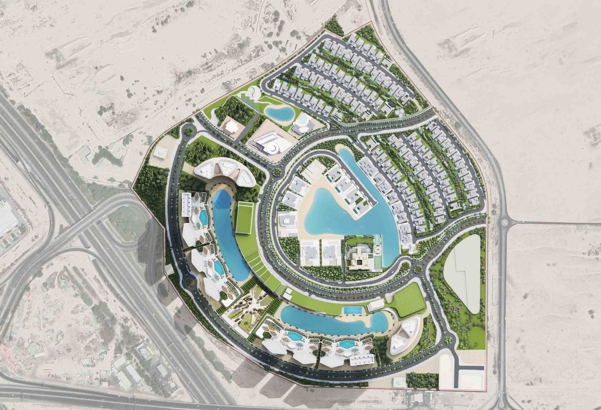 Lagoon and Skyline View Apartment in 320 Riverside Crescent, Sobha Hartland 2, Dubai exteriors