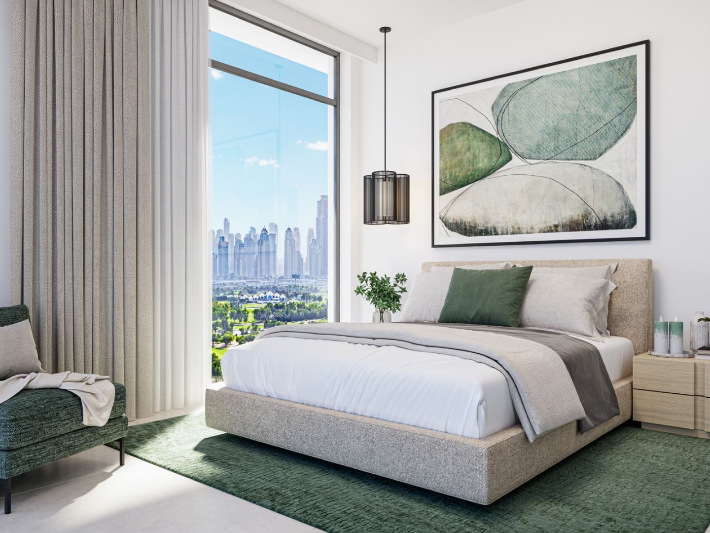 Spacious Apartment with Golf Views in Golf Heights, The Views, Dubai interiors