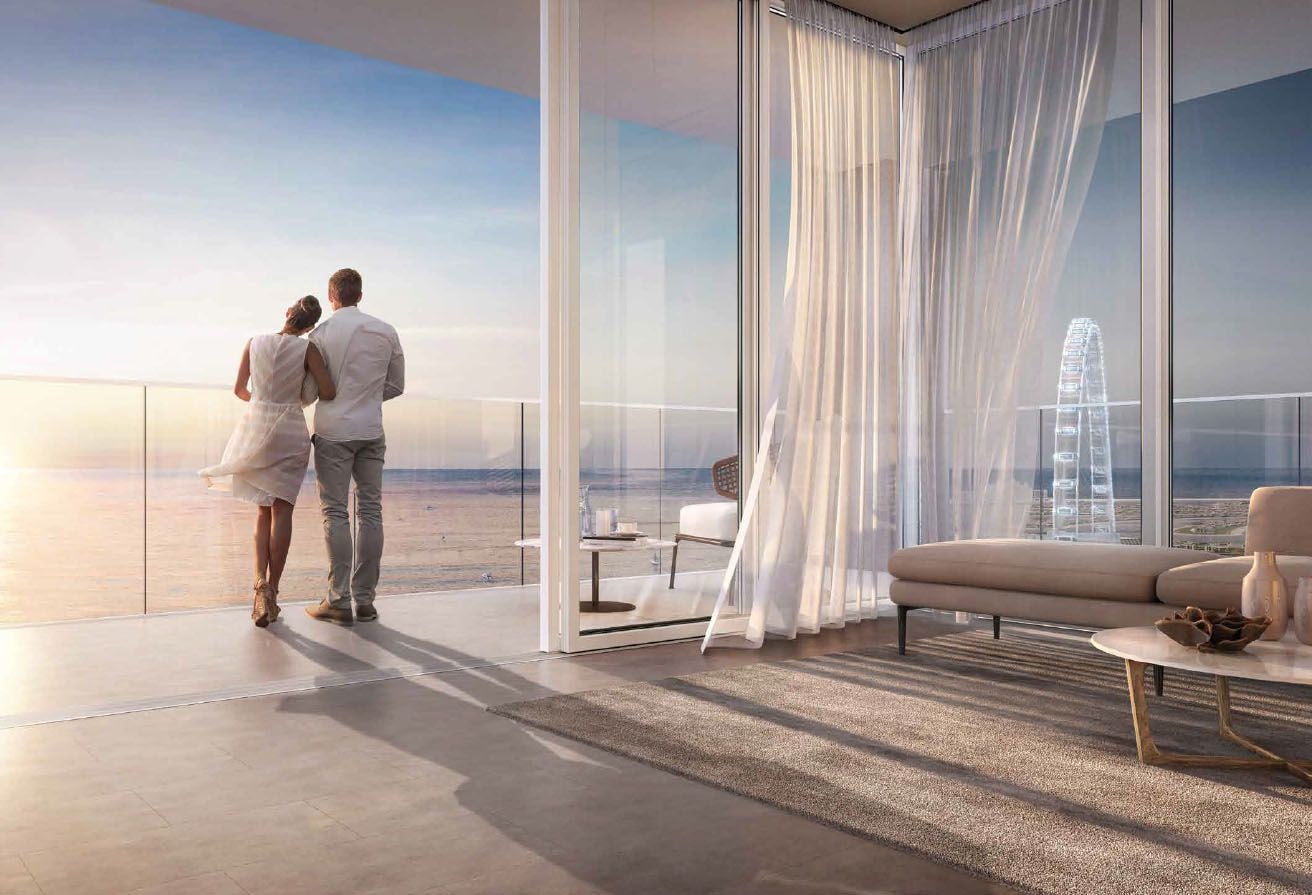 2-Bedroom and Maid's Room with Sea and Sunset View in Bluewaters Bay Building 1