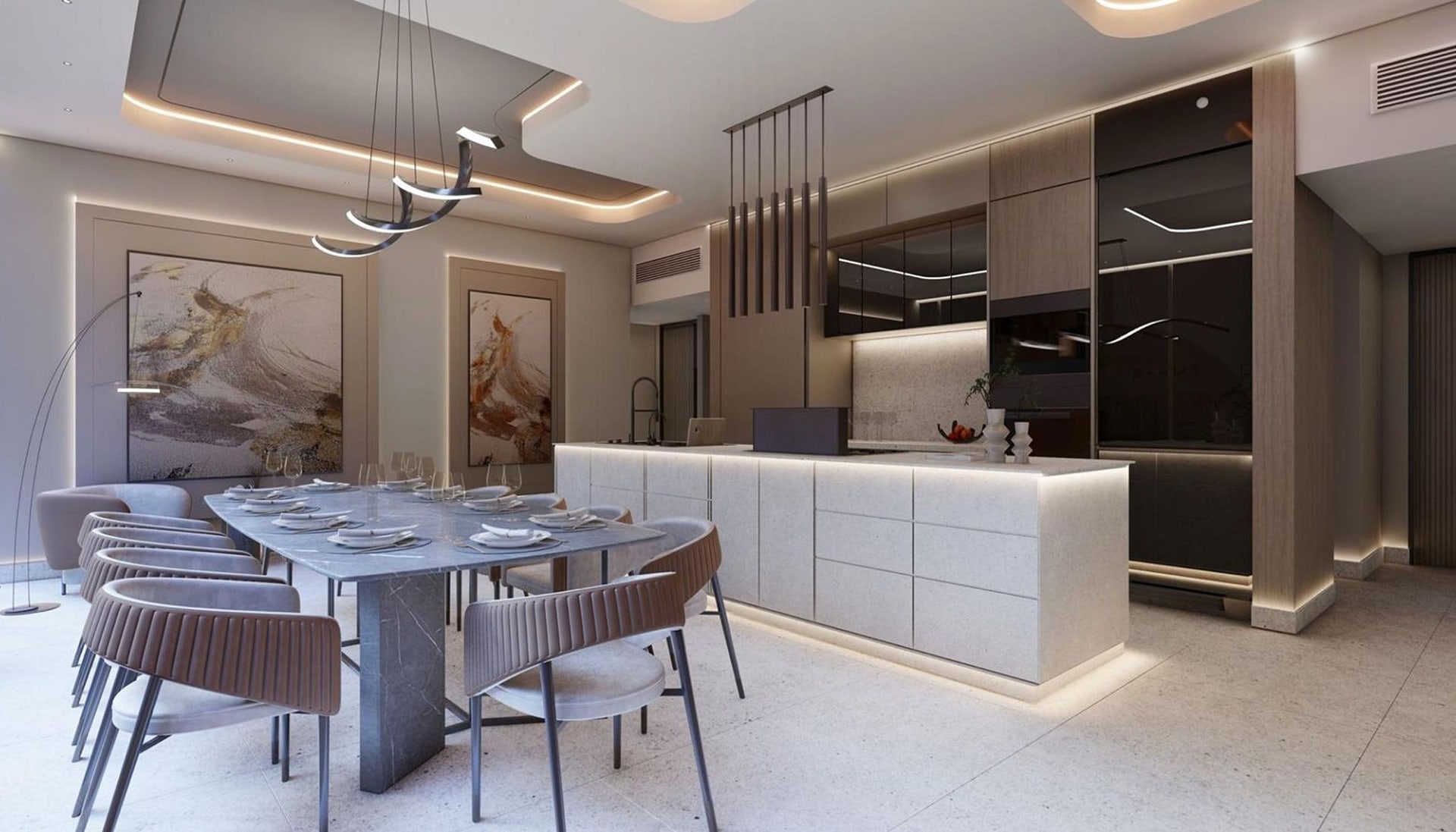 High Floor Apartment with City View in Society House, Downtown Dubai interiors