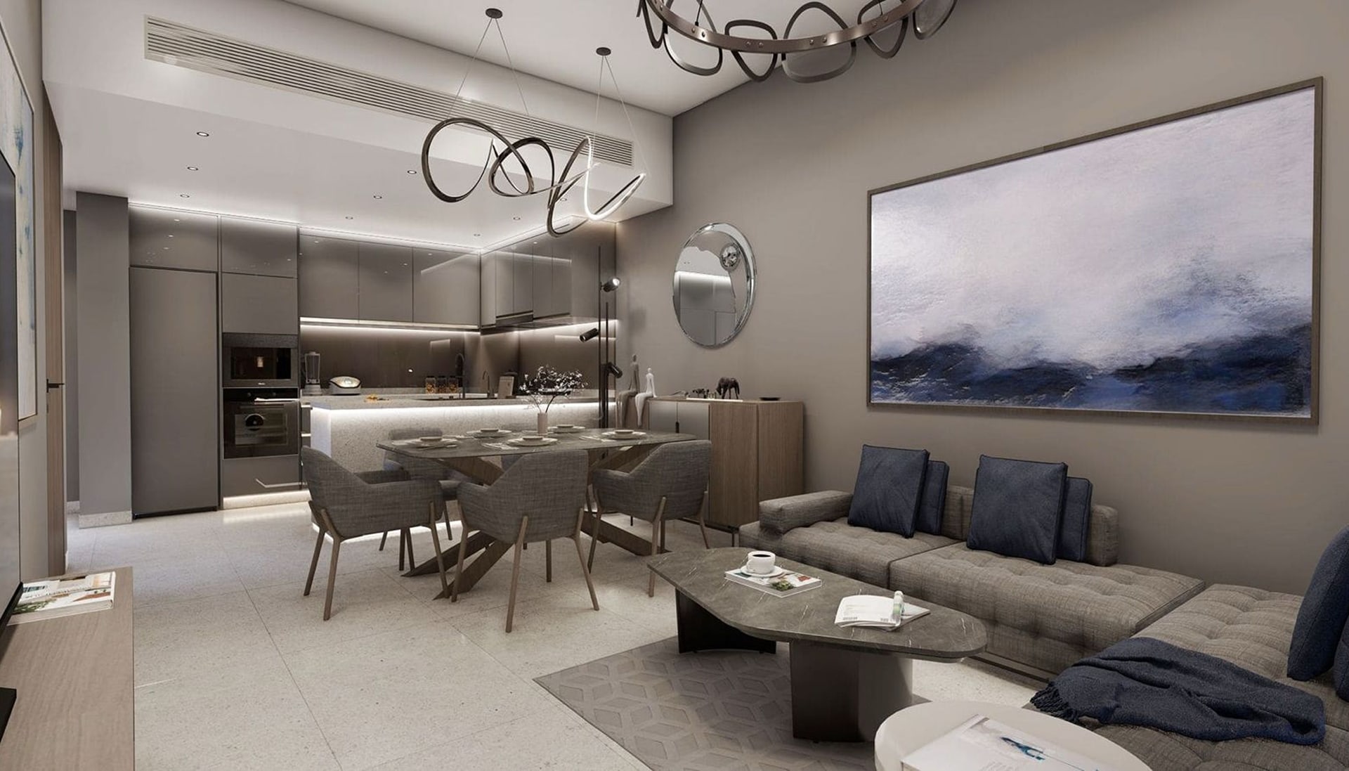 High Floor Apartment with City View in Society House, Downtown Dubai interiors