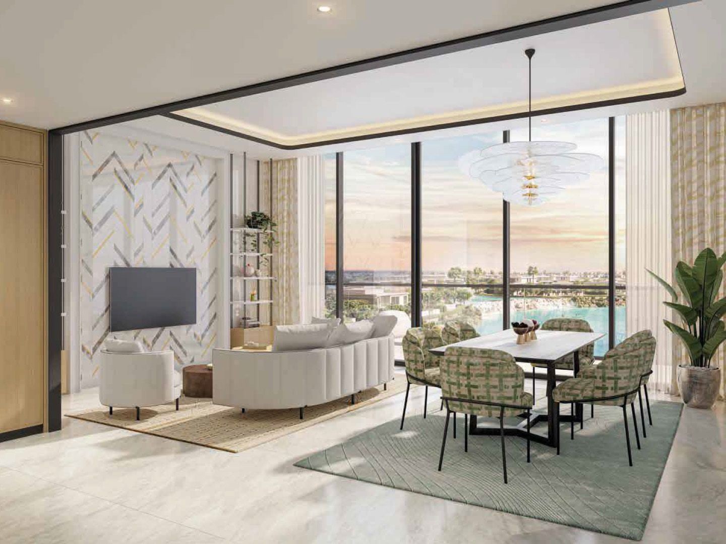 Studio in a Waterfront Lagoon Community in Azizi Venice 7 Building B, Dubai South interiors