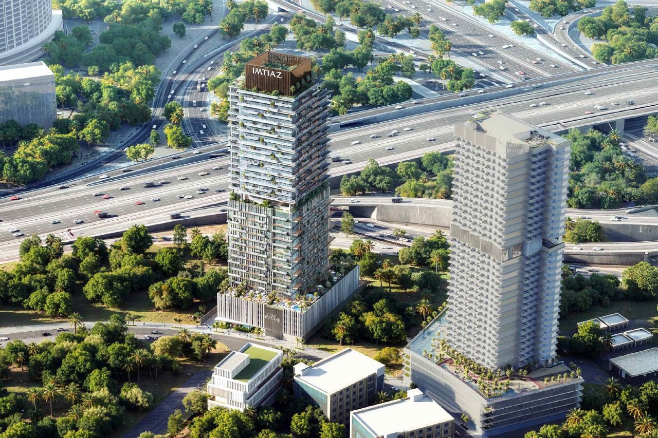 High floor with skyline views apartment in cove boulevard dubai land residence complex exteriors cove boulevard by