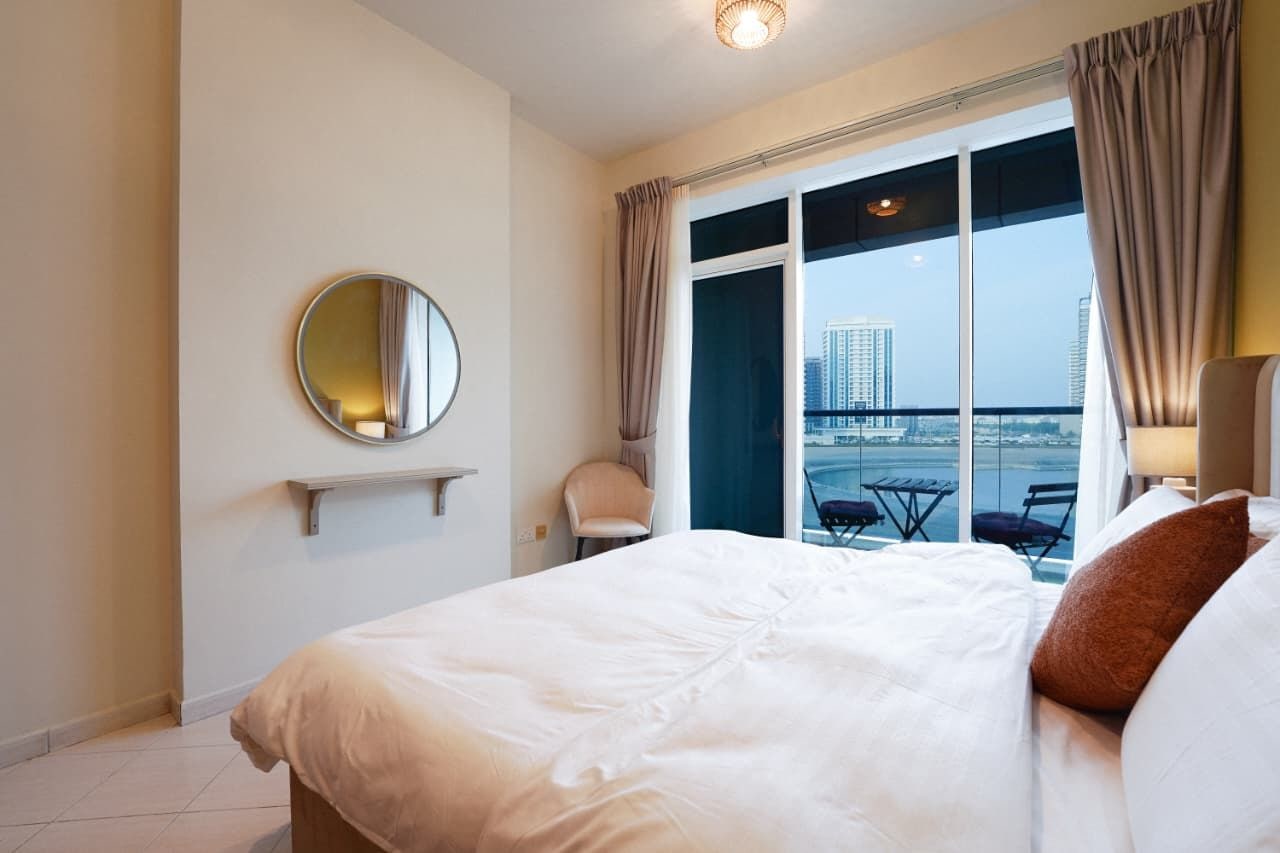Fully furnished 1 bedroom apartment in hub canal 2 dubai sports city interiors media item