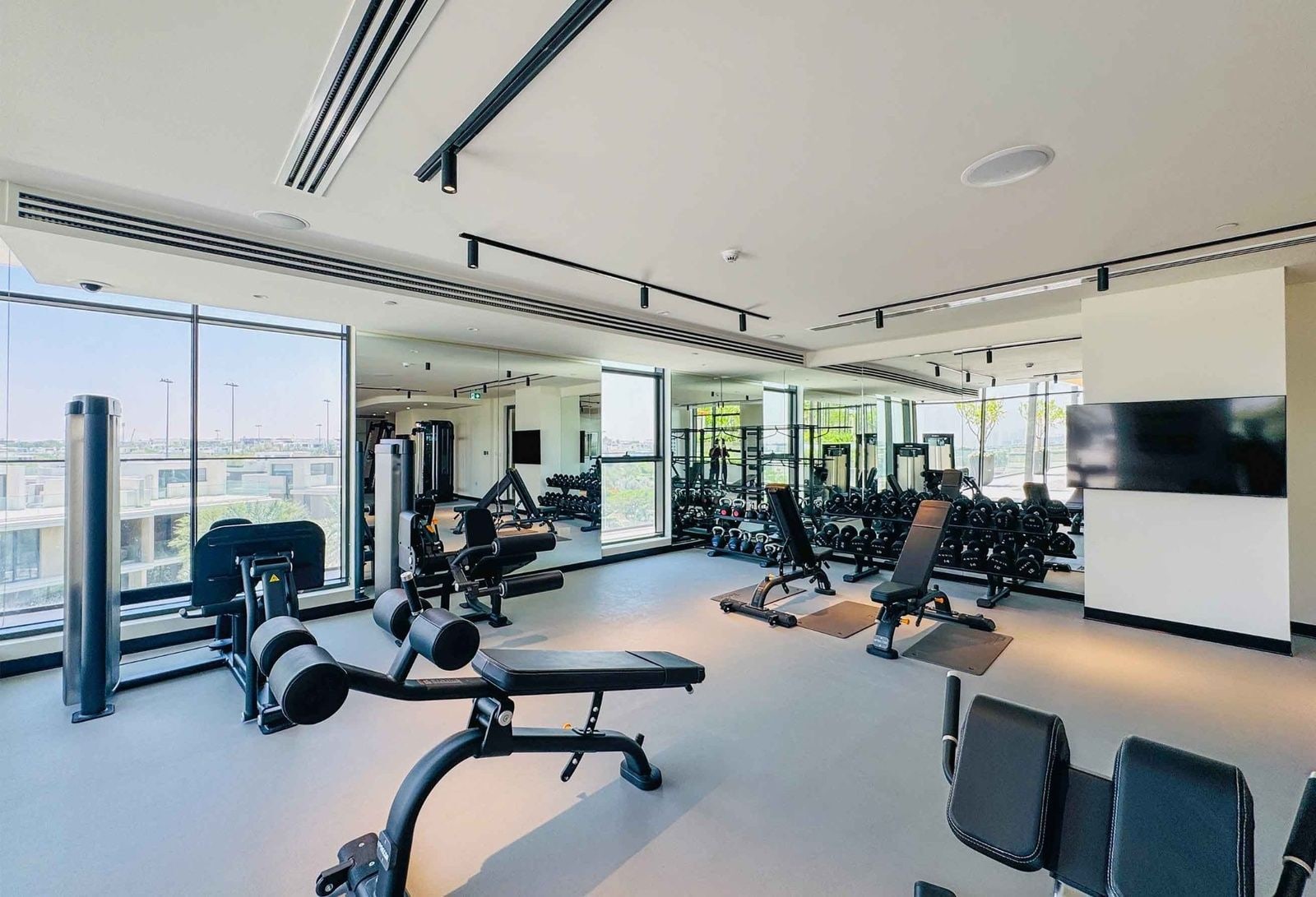 Unfurnished community view 1 bedroom apartment in golf grand dubai hills estate amenities media item