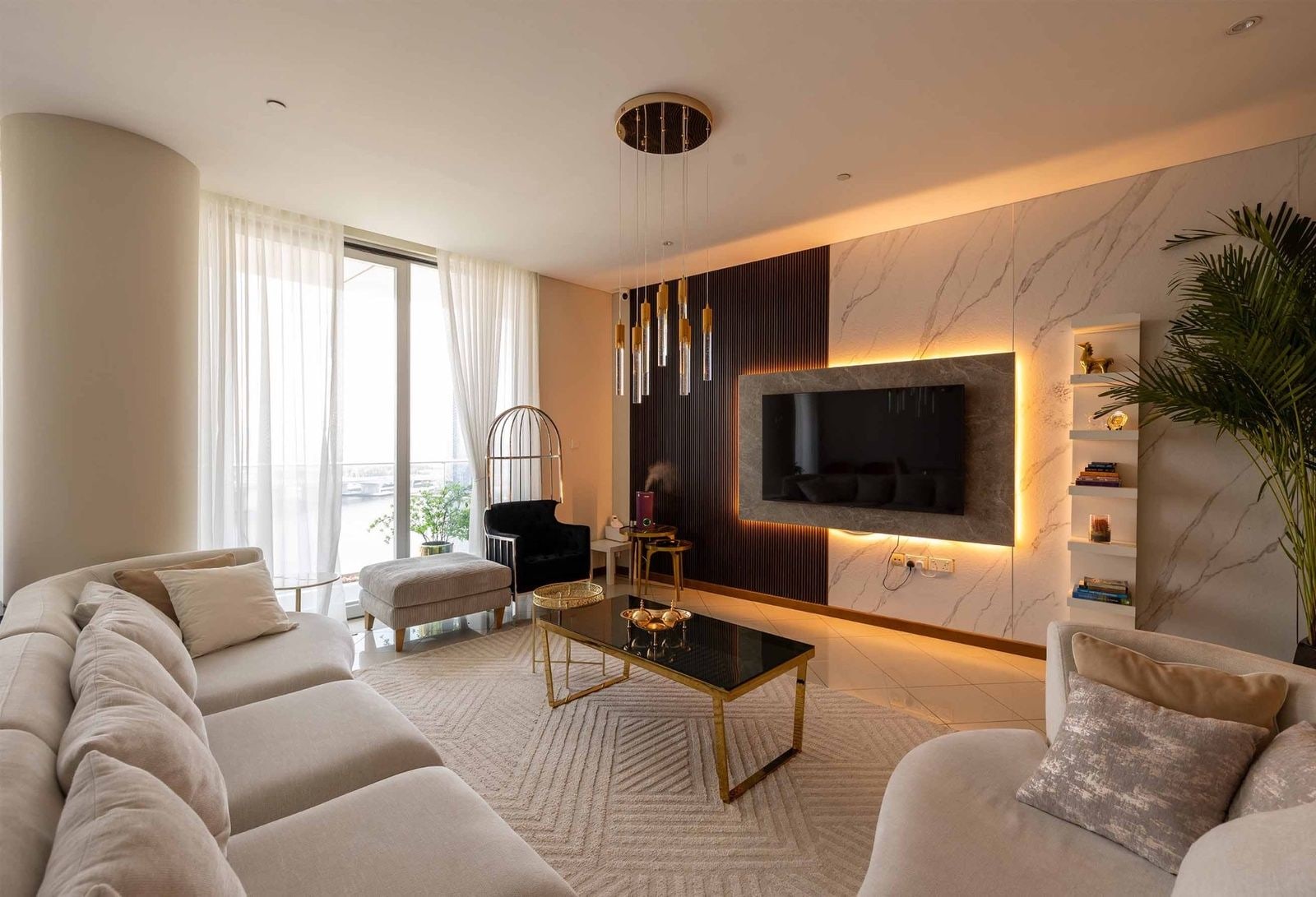 Furnished sea view 3br maid apartment in marsa plaza north dubai festival city interiors 1 media item