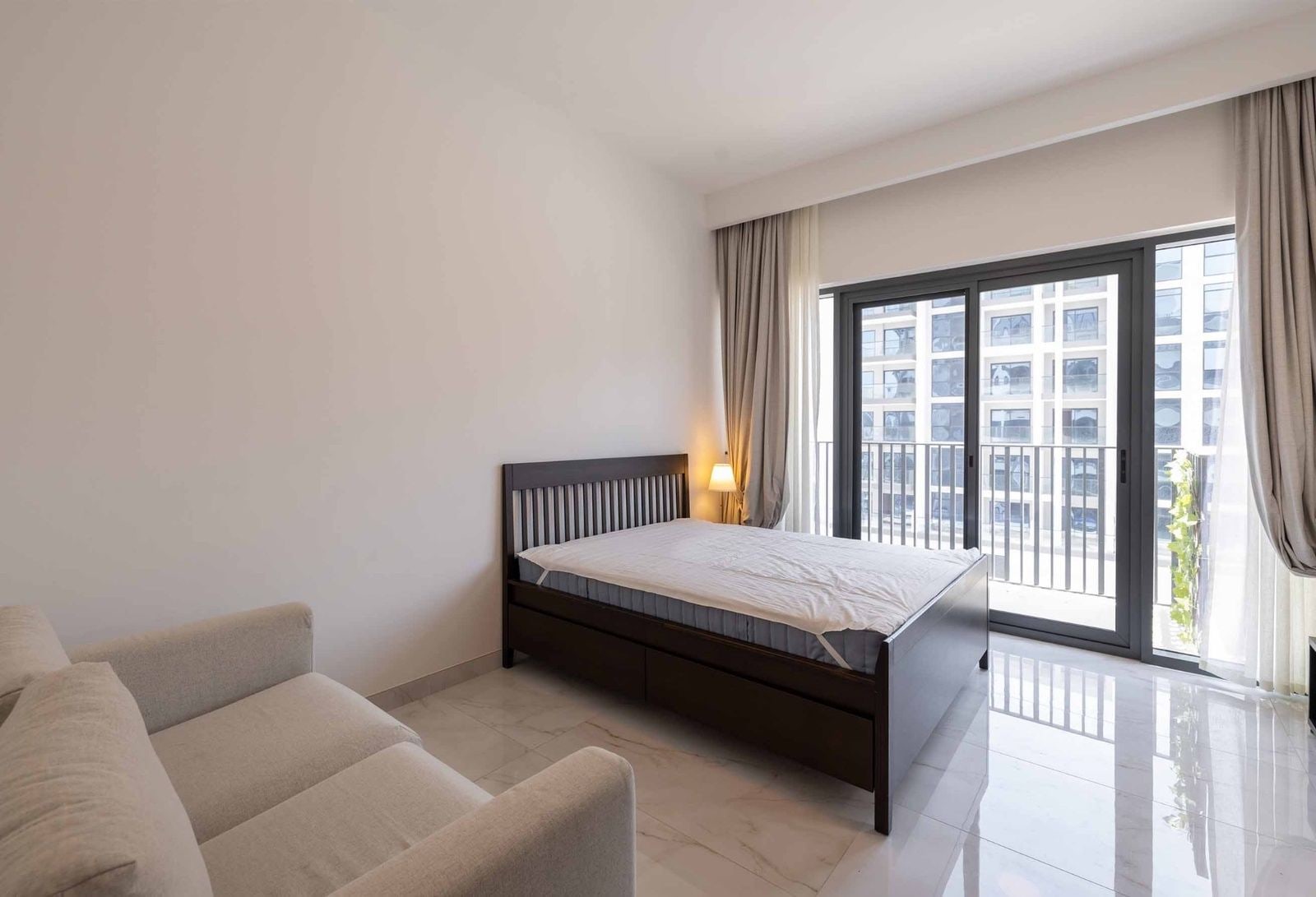 Furnished open view studio in azizi beach oasis mirage 1 dubai studio city interiors azizi beach oasis azizi mirage 1