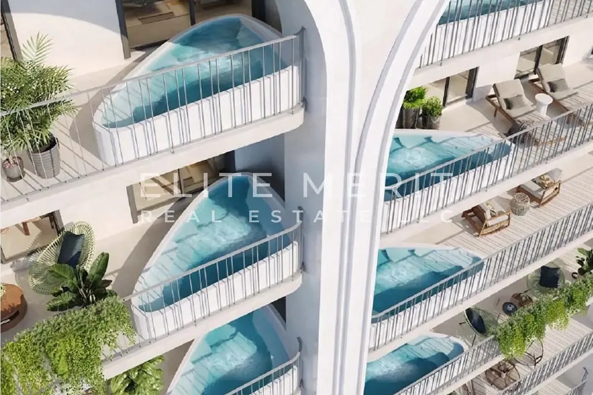 High floor 1 bedroom apartment with huge balcony skyline view in weybridge gardens 3 dubai land residence complex dlrc